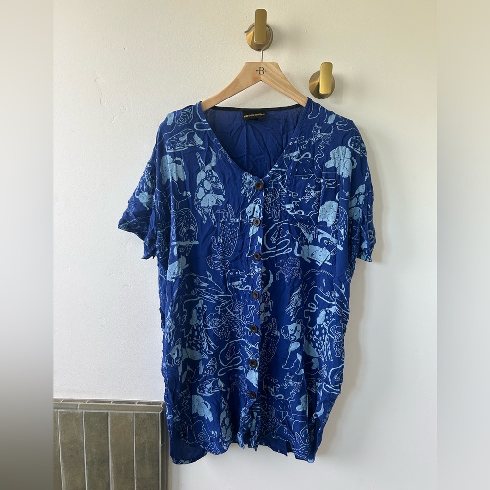 Nooworks Blue Dog Andie Shirt Dress